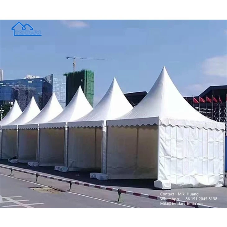 Carpa pagoda de PVC blanc
